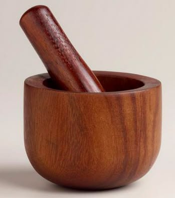 Colourful Wooden Mortar And Pestal