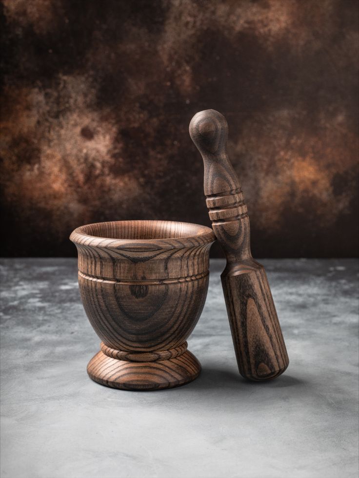 Colourful Wooden Mortar And Pestal Set/ Handcrafted Spices Grinder