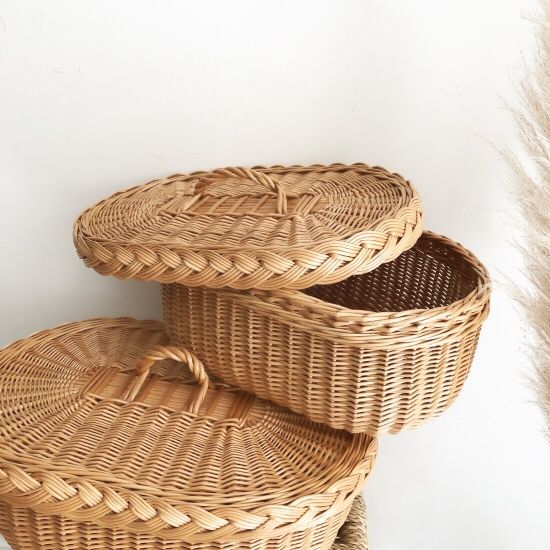 🌿 Handwoven Natural Storage & Serving Baskets 🧺