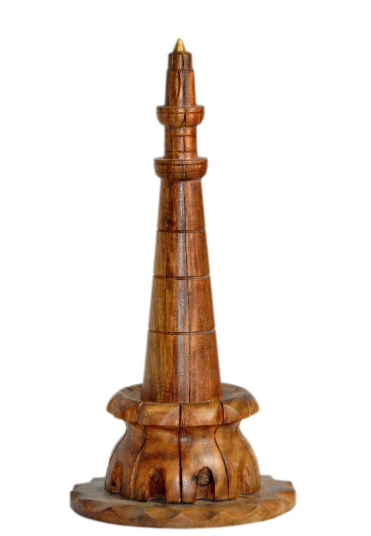 Crafted Wooden Minar Art Piece 🪵 | Pakistani Cultural Home Accent